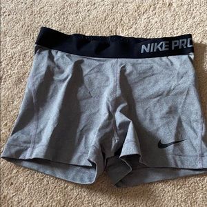 Gray Nike Pro Shorts (Women M)
